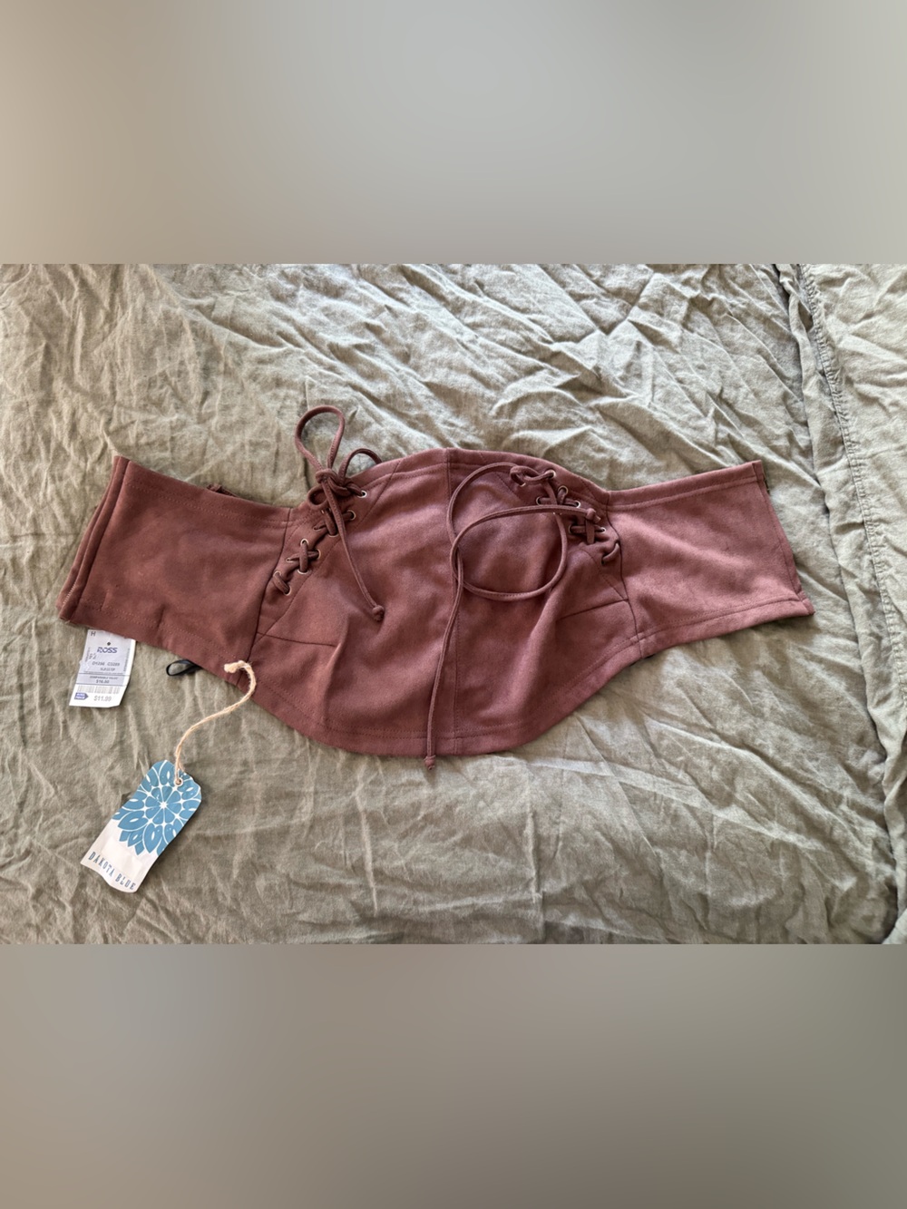 Brown Crop tub-top